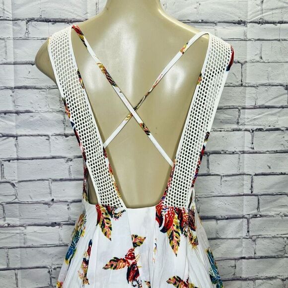 Free People Thought I was  dreaming   Womens White Ivory Sleeveless Above Knee T - Picture 5 of 9